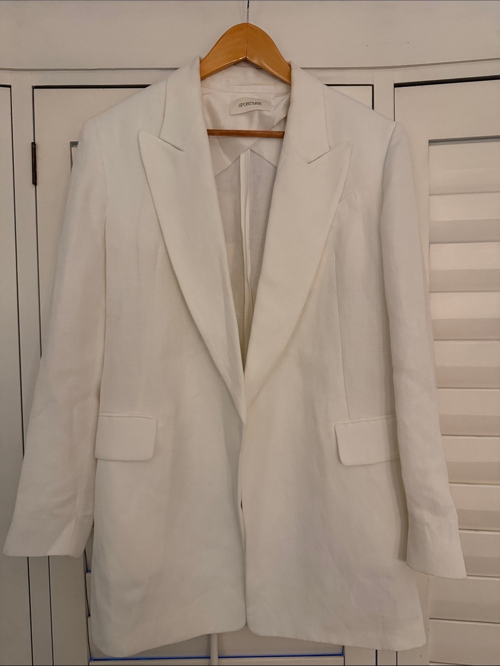 Sportmax White Long Blazer
